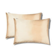 100% Silk Zippered Pillowcase Pair Royal Cream